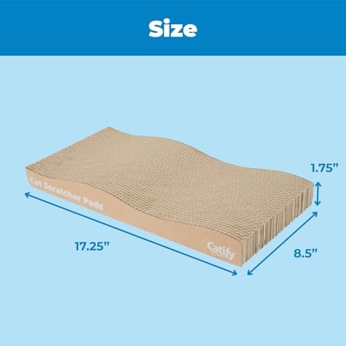Best Pet Supplies Catify Cat Scratcher Pads - Wave, 2-Pack - Image 6