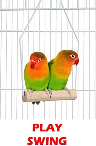 37-Inch Large Portable Double Roof Top Hanging Flight Breeding Bird Cage Play Toy Ladder For Small Parrot Cockatiel Sun Quaker Parakeet Green Cheek Conure Finch Canary Budgie Lovebird Travel Bird Cage