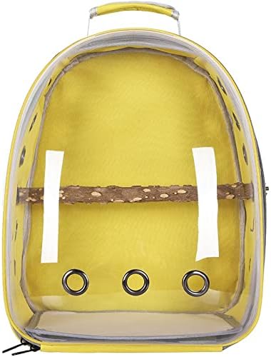 Birdcages Portable Bird Cage Parrot Carrier Backpack Travel Bag with Prech and Feeder Acrylic Transparent 360° Sightseeing Pet Accessories,Type A7