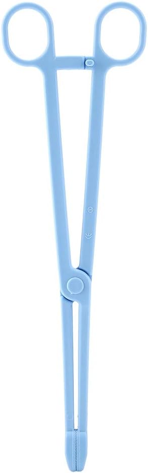 EBTOOLS Reptile Feeding Clip, 24.5cm/9.64inch Blue Plastic Clip Reptile Plastic Tweezers Tongs Feeding Tool for Tortoise Lizard Frog Spider Tarantulas