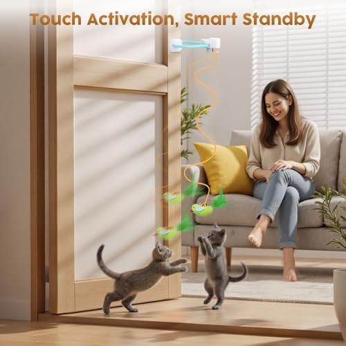 Interactive Cat Toys for Indoor Cats, Clip-On Automatic Flying Bird - Image 3
