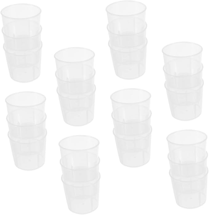 100Pcs Reusable Measuring Cups for Reptiles Durable Feeding Cups for Lizards Geckos Snakes Easy to Clean Stylish Storage