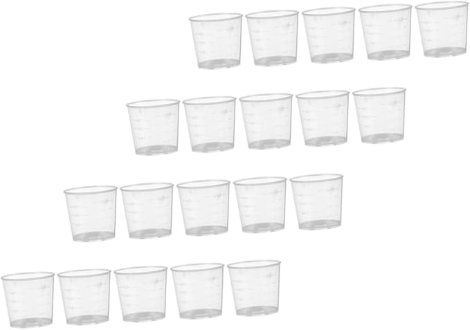 Abaodam 30Pcs Reusable Measuring Cups for Reptiles Feeding Dish for Lizard Gecko Snake Safe Food Water Containers for Pets for Daily Feeding Control