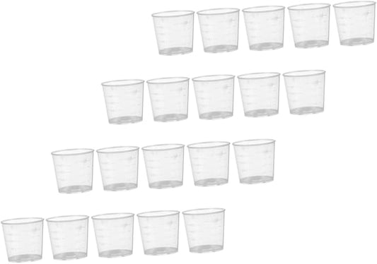 Abaodam 30Pcs Reusable Measuring Cups for Reptiles Feeding Dish for Lizard Gecko Snake Safe Food Water Containers for Pets for Daily Feeding Control