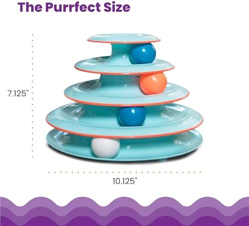 Catstages Chase Meowtain 4-Tier Interactive Cat Track Toy, 10.1" x 7.1" - Image 5