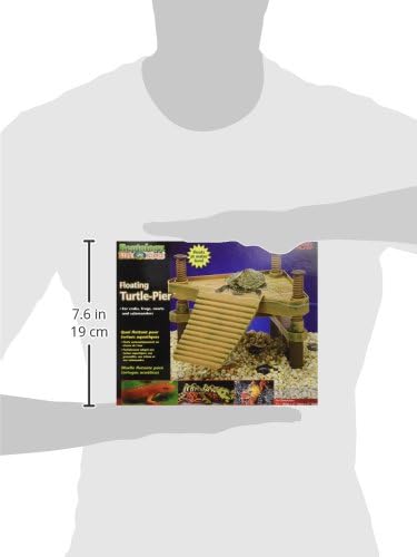 Penn-Plax Reptology Floating Turtle Pier and Basking Platform – Decorative, Functional, and Naturally Inspired – Small