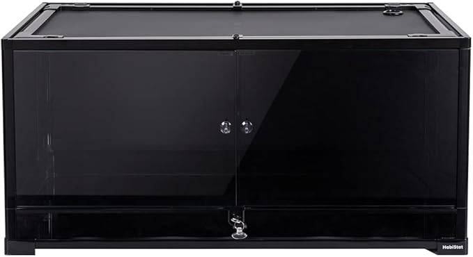 Habistat Glass Terrarium for Reptiles 36"x18"x18" – Stackable Reptile Enclosure for Inverts & Amphibians with Lock & Waterproof Base, Ideal Terrarium Tank for Chameleons, Geckos and Bioactive Setups