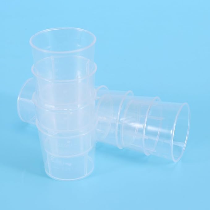SUPVOX 100 Pcs Reptile Food Measuring Cups Washable Scale, Creative Feeding Containers for Crawling Pets, Sturdy Plastic Cups for Lizard and Gecko Feeding