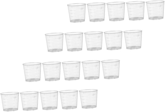 HANABASS 30pcs Reptile Feeding Bowl Set for Gecko Lizard and Turtle Accurate Measuring Cups for Pet Care