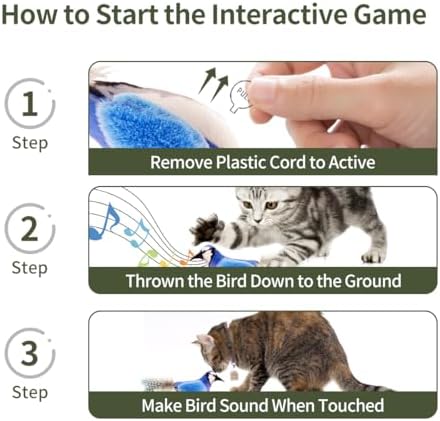 Interactive Chirping Cat Toys with Catnip and Feather,3.5'',2Pcs - Image 6