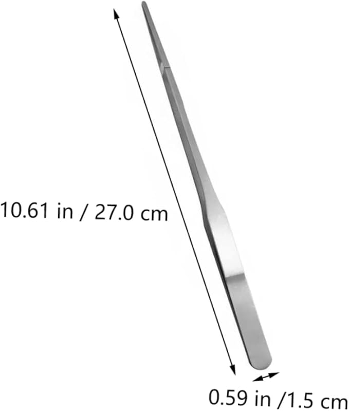 BESPORTBLE 2pcs Pet Feeding Tweezers Straight Curved Tips for Reptile Care for Safe Feeding of Lizards Snakes and More Terrarium Environments