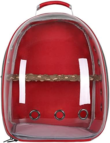 Birdcages Portable Bird Cage Parrot Carrier Backpack Travel Bag with Prech and Feeder Acrylic Transparent 360° Sightseeing Pet Accessories,Type A4