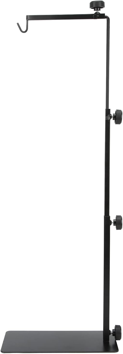 Adjustable Reptile Lamp Stand, Reptile Heat Light Stand with Card Slot Design, Metal Terrarium Basking Lamp Holder for Lizards Turtles Snakes Amphibians