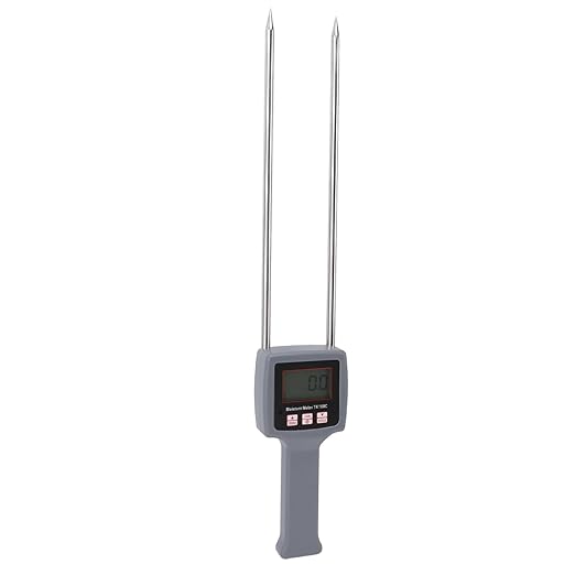 Kikumi Cotton Humidity Meter Portable 5 to 40 Percent Measuring Range LCD Digital Display Handheld Cotton Humidity Tester