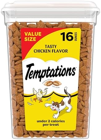 Temptations Classic Crunchy and Soft Cat Treats, Tasty Chicken, 16 oz by Temptations