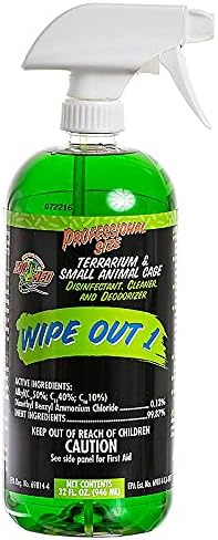 DBDPet Wipeout Reptile Terrarium Cleaner (32oz) - With Attached Pro-Tip Guide