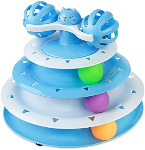 UPSKY Cat Toy Roller 4-Level Turntable with Colorful Balls and Bell Ball by UPSKY