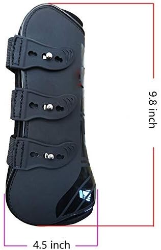 Open Front Jumping Tendon Horses Boots, Secure Leg Protection, Lightweight and Tough Dressage Horse Riding Equestrian Equipment