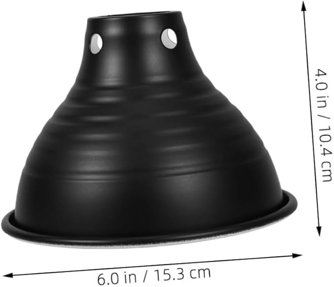 3Pcs Reptile Heat Lamp Shade Durable Iron Reflective Cover for Enhanced Illumination Easy Install Compatible with Various Terrariums and Reptile Cages