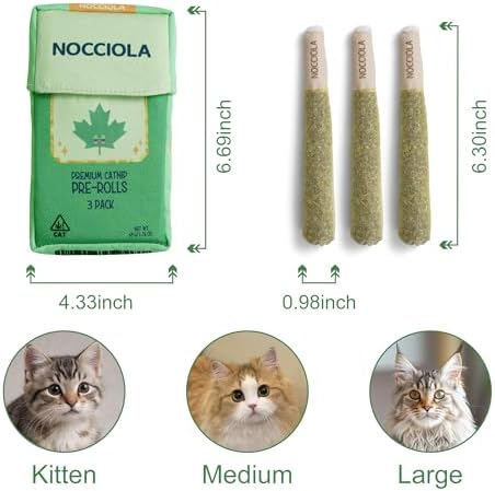 Nocciola 3 Pack Catnip Toys for Cats, Funny Cat Toys Filled with 100% Pure Organic Catnip, Safe Kitten Teething Chew and Kicker Toys, Stress Relieving Fun for Indoor Cats - Image 3