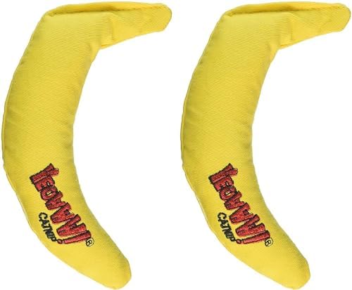 Yeowww! Yellow Banana Catnip Toy (2 Pack) - Image 2