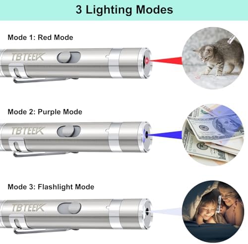 TBTeek Cat Toy 7 Light Modes & Adjustable Patterns Cat Mouse Toy (2 Pack) - Image 3
