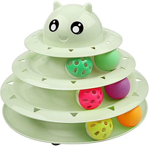 UPSKY Cat Toy Roller 3-Level Turntable Cat Toys with Six Colorful Balls by UPSKY