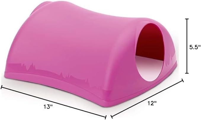 Lixit® Critter Hollow Igloo Hidaway Home for Guinea Pigs, Chinchillas, Rats and Other Small Animals (Pink, 2 Pack)