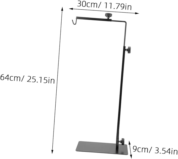 Happyyami Adjustable Reptile Lamp Stand Metal Lamp Rack for Fluorescent Heat Lights Safe Easy Setup for Pet Enclosures