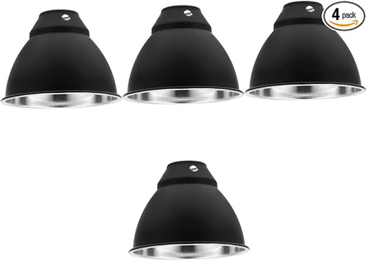 STOBAZA 4pcs Reptile Heat Lamp Shade Reflector Fixture for Terrarium Design for Efficient Energy Use Easy Installation for Lizard Bearded Dragon Turtle and Snake Tanks