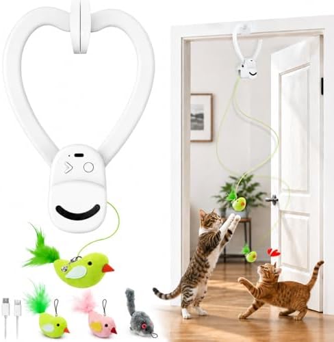 Interactive Cat Toys for Indoor Cats, Clip-On Automatic Flying Bird by Unknown