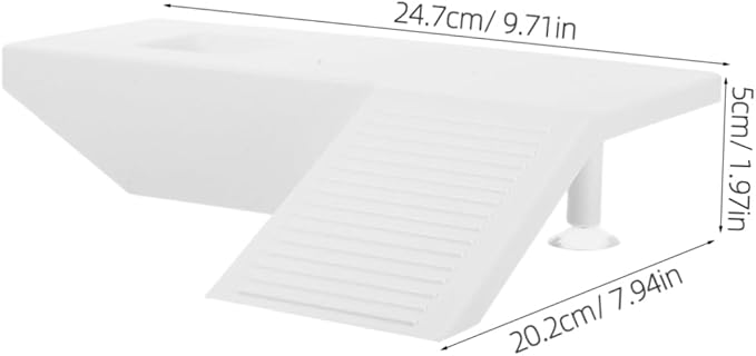Kisangel Turtle Basking Platform Ramp Medium Aquatic Turtle Terrace for Tank Habitat Accessory Promoting Sunlight Easy Installation