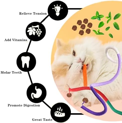 Cat Chew Toys Silvervine Sticks Dental Treat Feather 12Pack Indoor - Image 5
