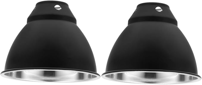 STOBAZA 2pcs Box Reptile Heat Lamp Shade Reflective Dome Lamp Fixture for Lizards Snakes Turtles