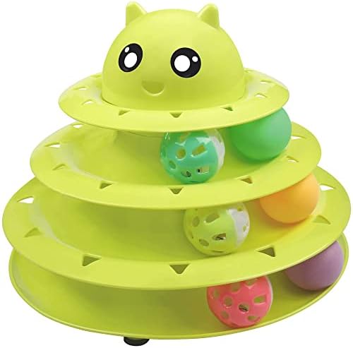 UPSKY Cat Toy Roller 3-Level Turntable Cat Toys with Six Colorful Balls by UPSKY