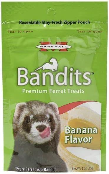Aurora Pet Variety (4) Bandits Premium Ferret Treats (3-oz Each) with AuroraPet Wipes