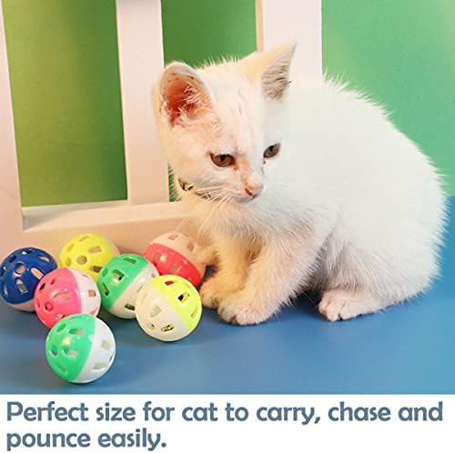 PET SHOW 20 Pack Cat Toys Balls with Bell Inside for Indoor Cats Kitten - Image 5