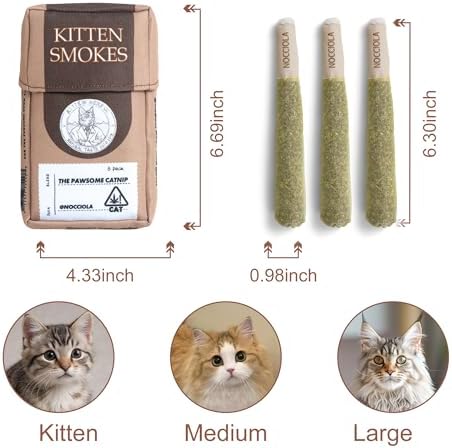 Nocciola 3 Pack Catnip Toys for Cats, Funny Cat Toys Filled with 100% Pure Organic Catnip, Safe Kitten Teething Chew and Kicker Toys, Stress Relieving Fun for Indoor Cats, Brown - Image 2
