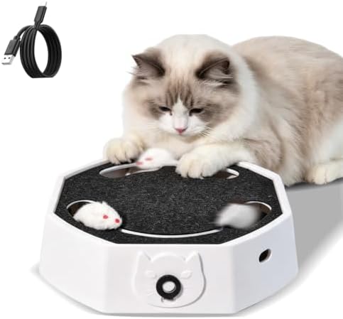 Automatic Cat Toy, Rechargeable Interactive Cat Toy with 4 Modes & Sounds by Unknown