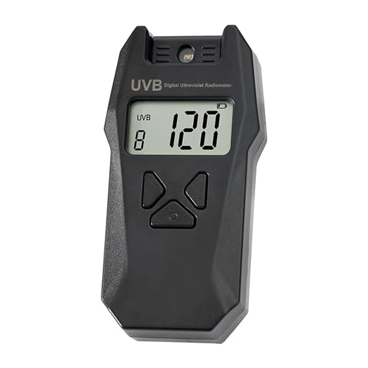 Reptile Tester, UVB/UVI/UVA Handheld Lamp Meter Light Tester with Data Record Function for Measuring 240nm-370nm