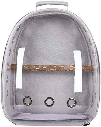 Birdcages Portable Bird Cage Parrot Carrier Backpack Travel Bag with Prech and Feeder Acrylic Transparent 360° Sightseeing Pet Accessories,Type A5