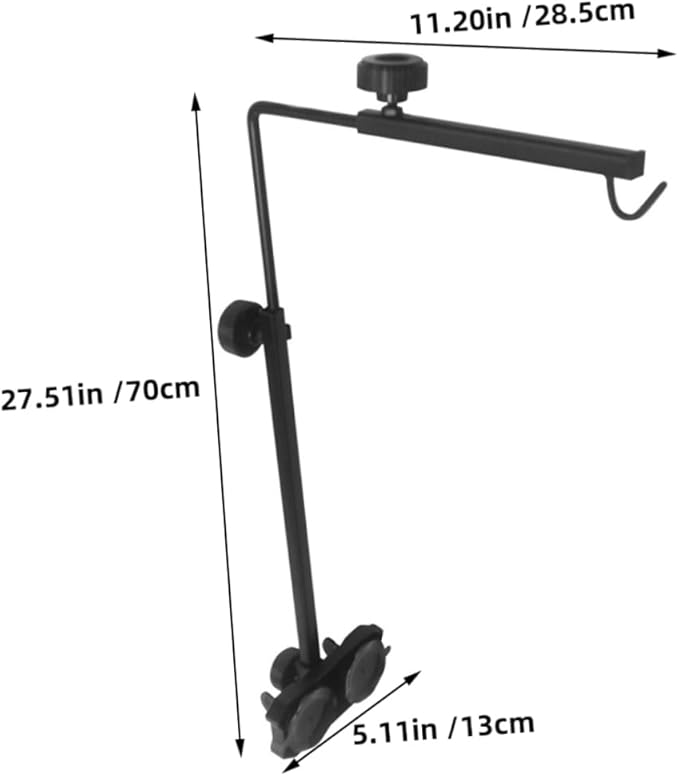 BESPORTBLE Sturdy Lamp Stand for Fish Tank Lights Bracket for Reptile and Turtle Basking Height Angle Mounting Bracket for Aquarium Lighting