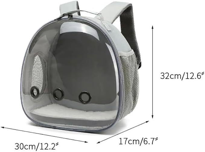 Animal Carrier Backpack Travel Portable Small Breathable Backpack for Hamster Pet Bag Guinea Pig Carrier Rabbit Bird (Black)