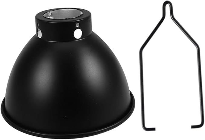 Toyvian 2pcs Reptile Heat Lamp Cover Insulation Lampshade for Turtle Lamp Metal Reflective Shade