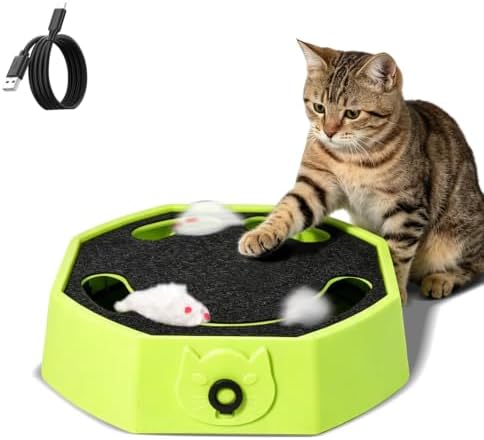 Automatic Cat Toy, Rechargeable Interactive Cat Toy with 4 Modes & Sounds by Unknown