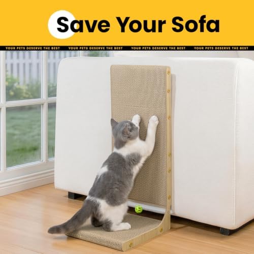 Conlun Cardboard L Shape Cat Scratcher 22"(2 Pack) - Image 3