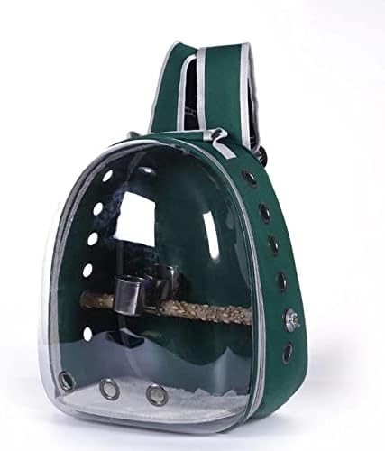 Birdcages Portable Bird Cage Parrot Carrier Backpack Travel Bag with Prech and Feeder Acrylic Transparent 360° Sightseeing Pet Accessories,Type B2