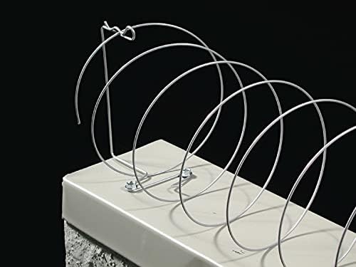 Bird Barrier Bird Coil – Professional Stainless Steel Bird Deterrent Coils – Bird Control for Balconies, Parapets, Exposed Ledges Ideal for Pigeons and Larger Birds – Includes End Posts and Fasteners