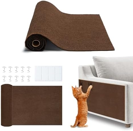 Catify Peel & Stick Cat Scratching Mat - Brown, L:78" by BestPetSuppliesLLC