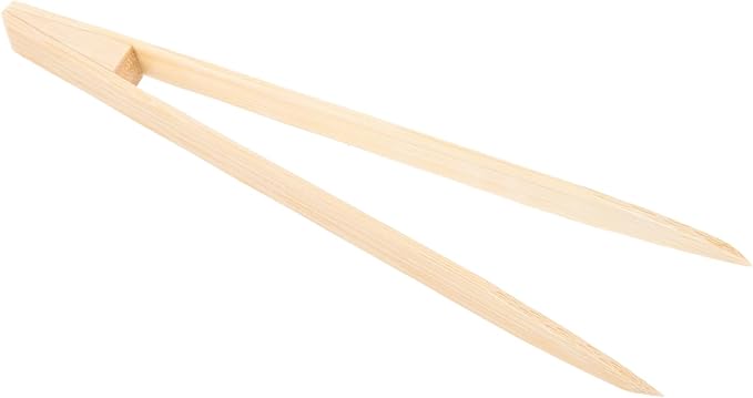 Ergonomic Reptile Food Tweezer Bamboo Feeding Tongs for Terrarium Pet Accessory Clip